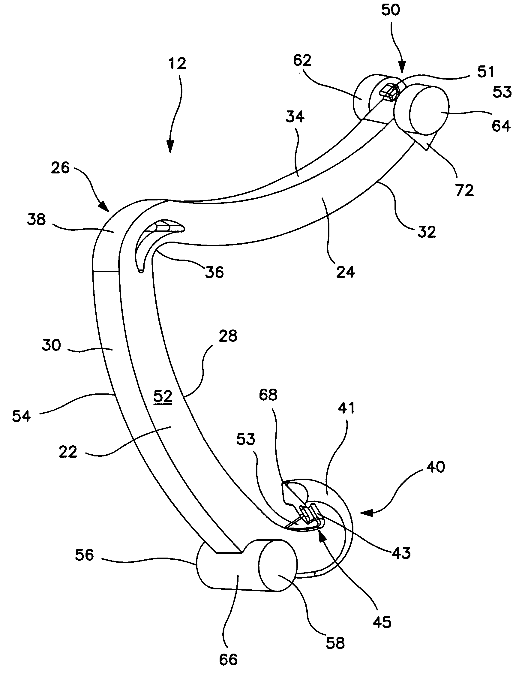 Ligating clip with integral interlocking latch mechanism