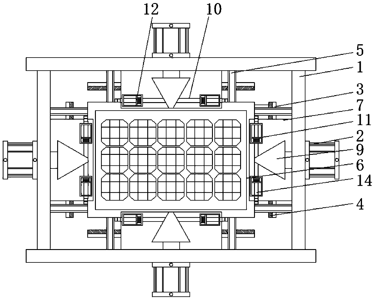 Frame mounting machine for processing solar panel