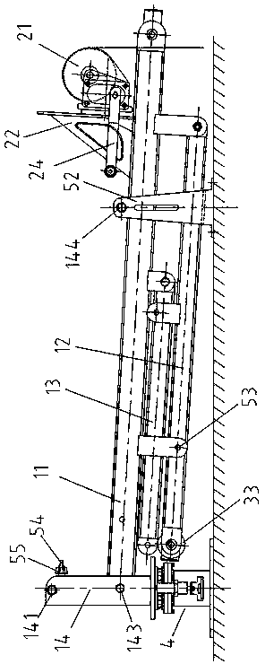 Vehicle-mounted folding hand-operated crane