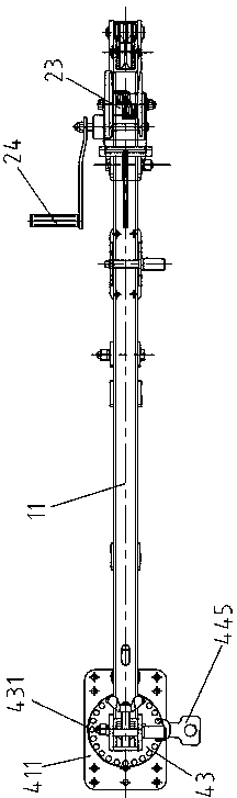 Vehicle-mounted folding hand-operated crane