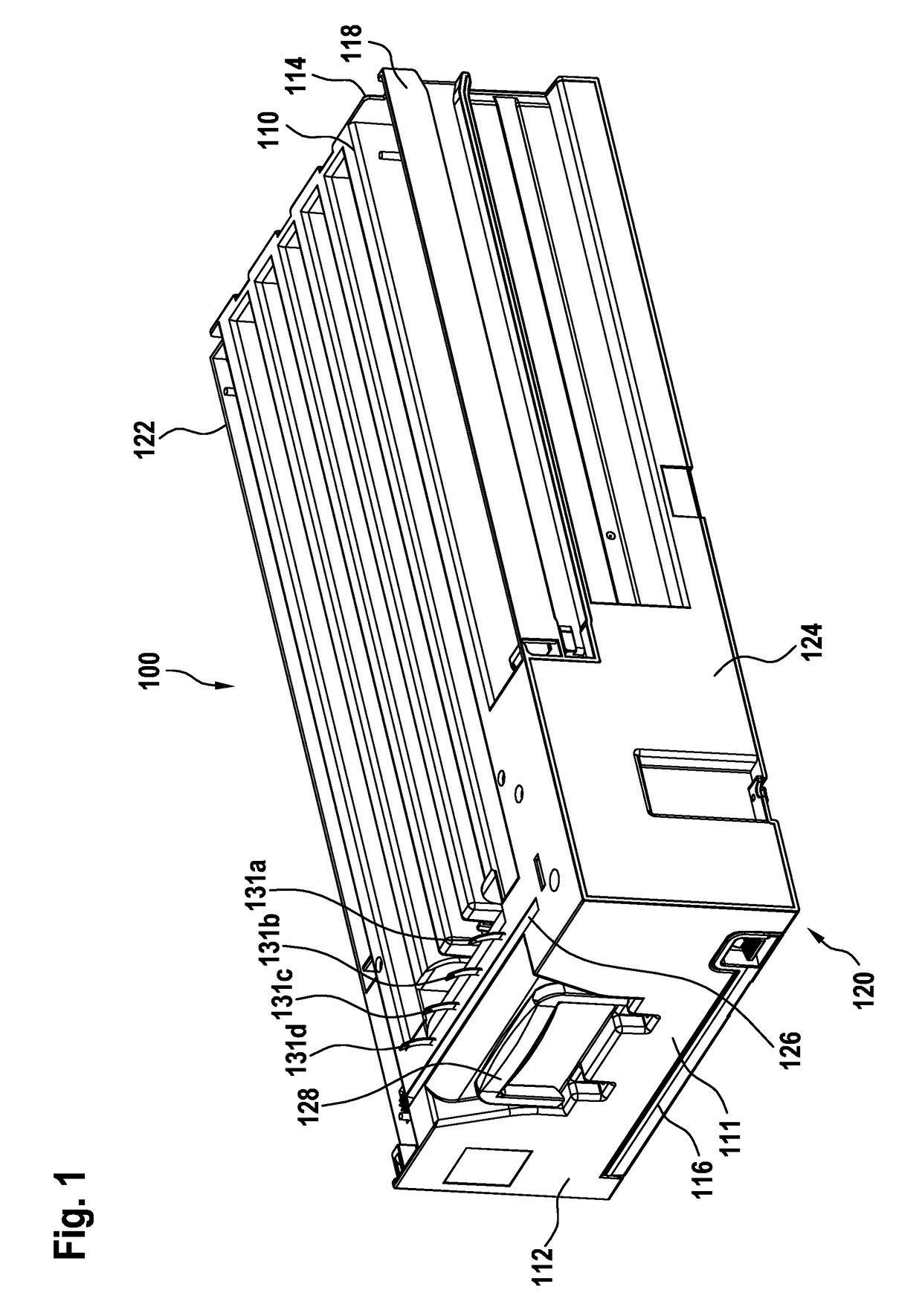 Cash box having a storage area for storing notes of value