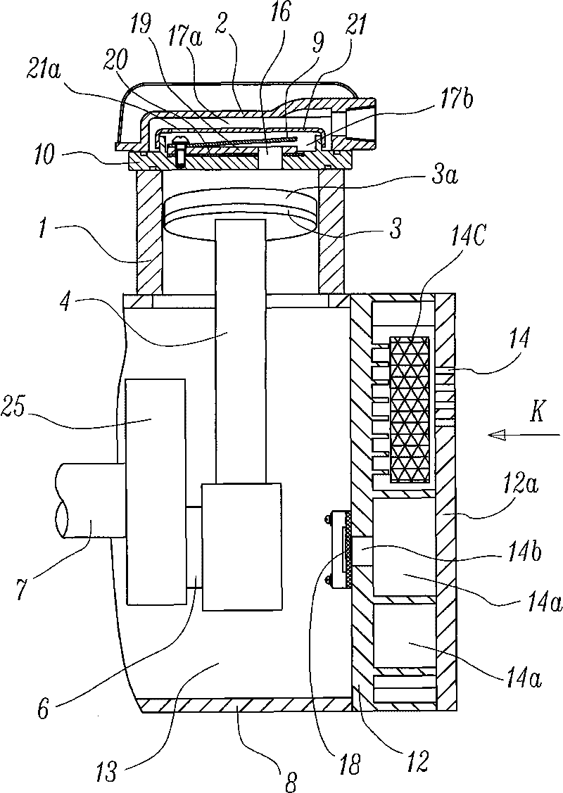 Low-noise structural oilless air compressor