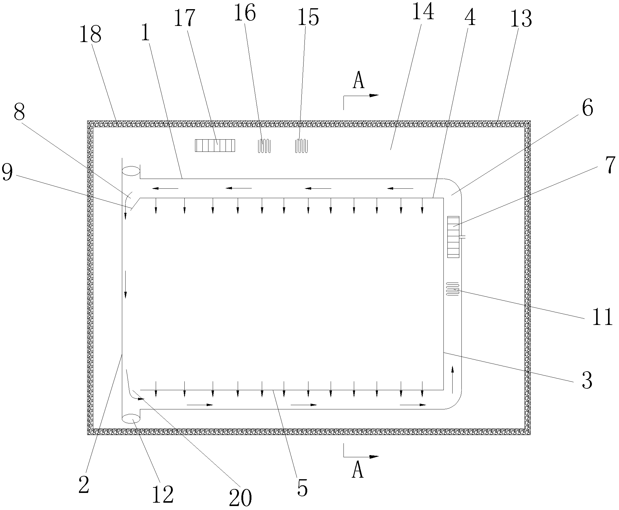 Orifice-plate-type air duct structure of volatile organic compound detection system