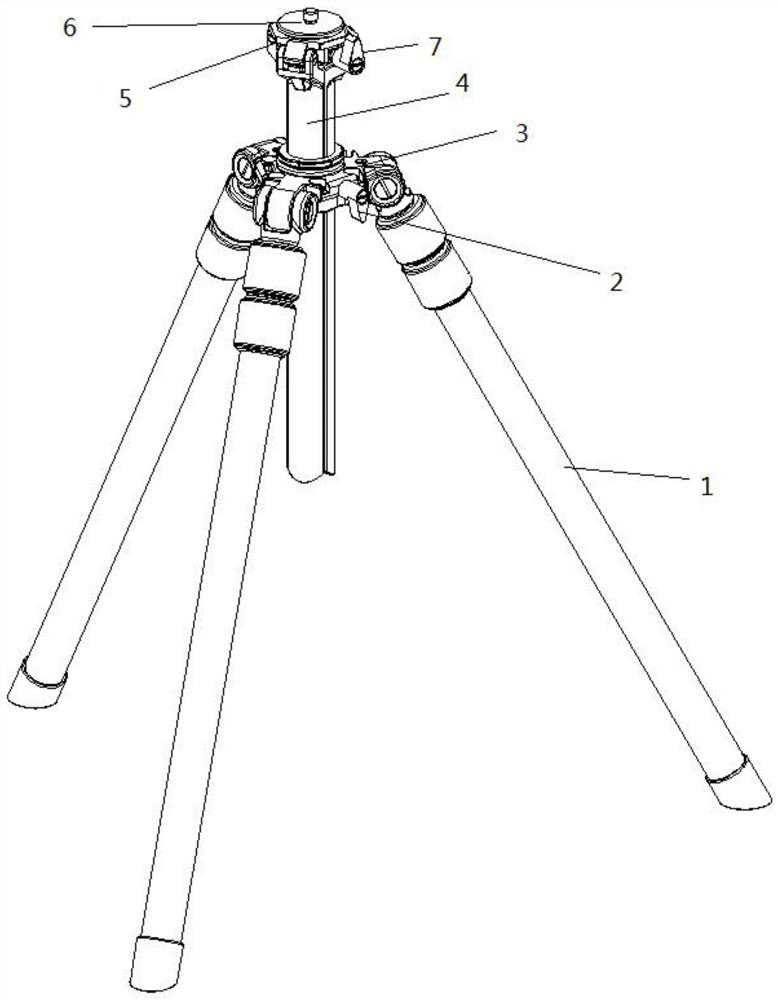 Nested photographic tripod