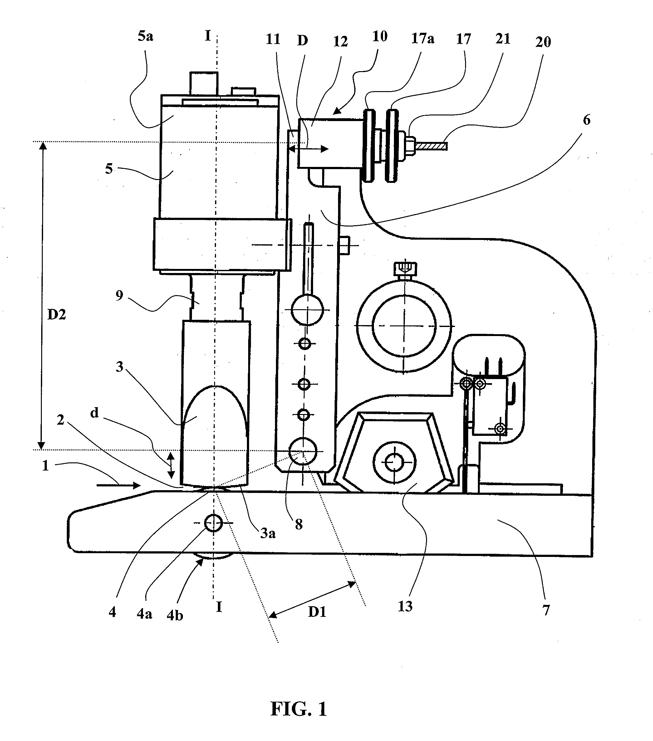 Method and device for ultrasound processing of a material web