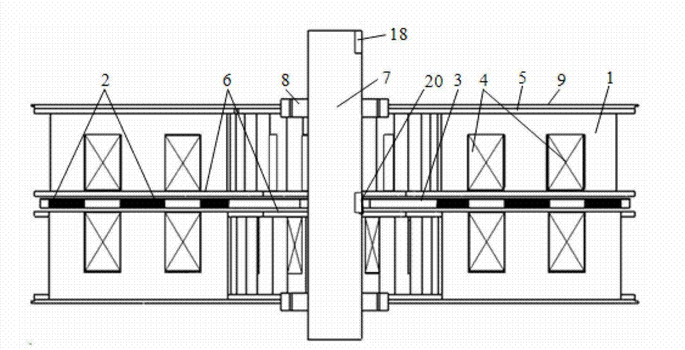 Disc type three-phase magnetic gathering type transverse magnetic field permanent magnet motor