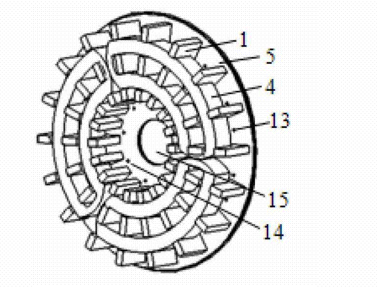 Disc type three-phase magnetic gathering type transverse magnetic field permanent magnet motor