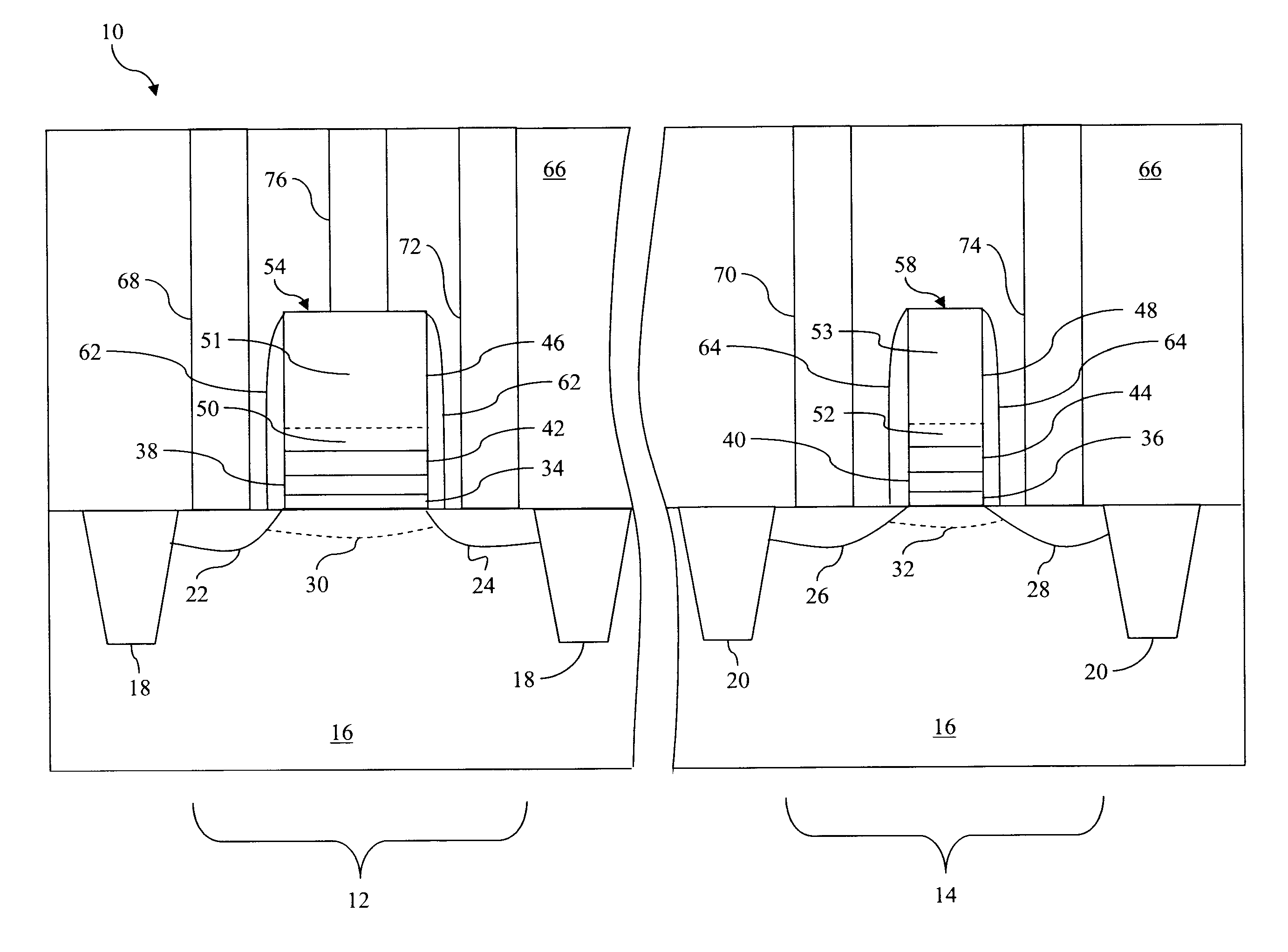 Method and apparatus for reducing gate resistance