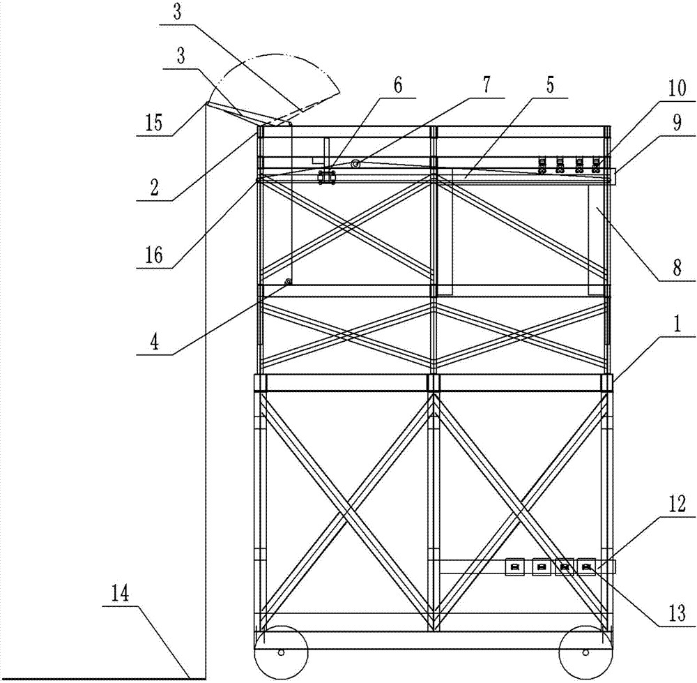 Separated-type tunnel steel arch mounting device