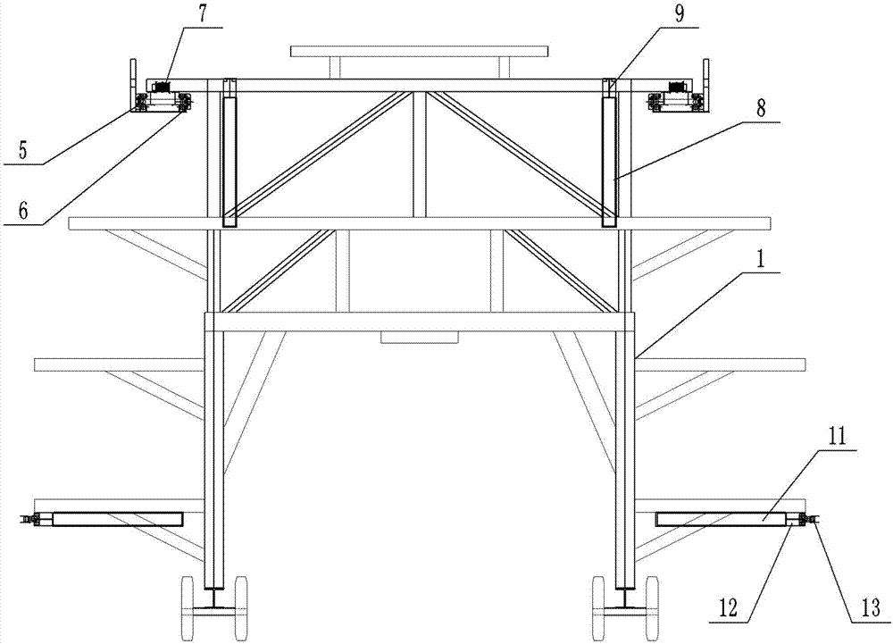 Separated-type tunnel steel arch mounting device