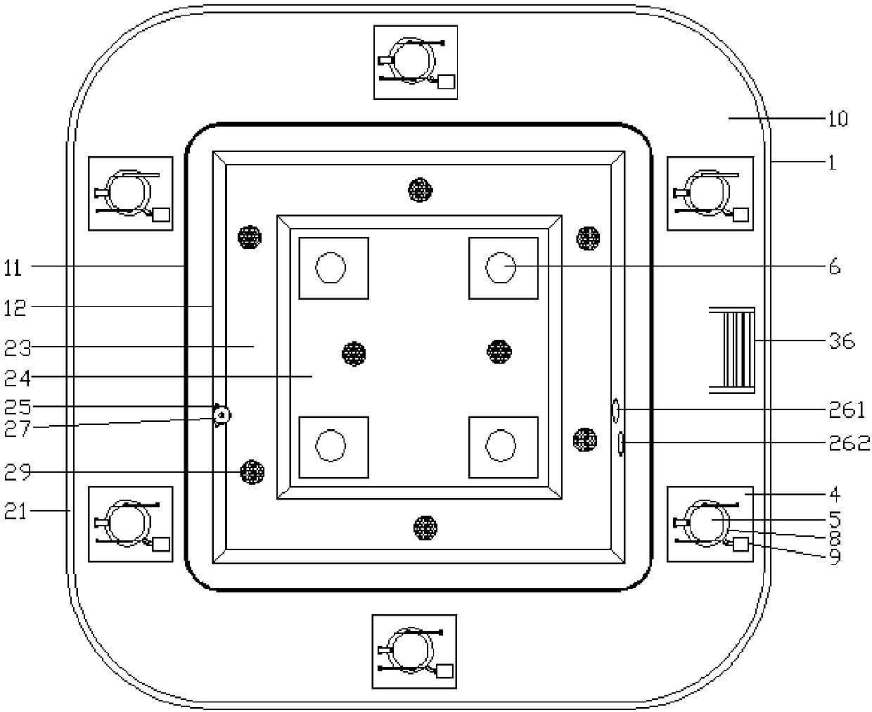 Adjustable lifting multi-layer crab breeding pond