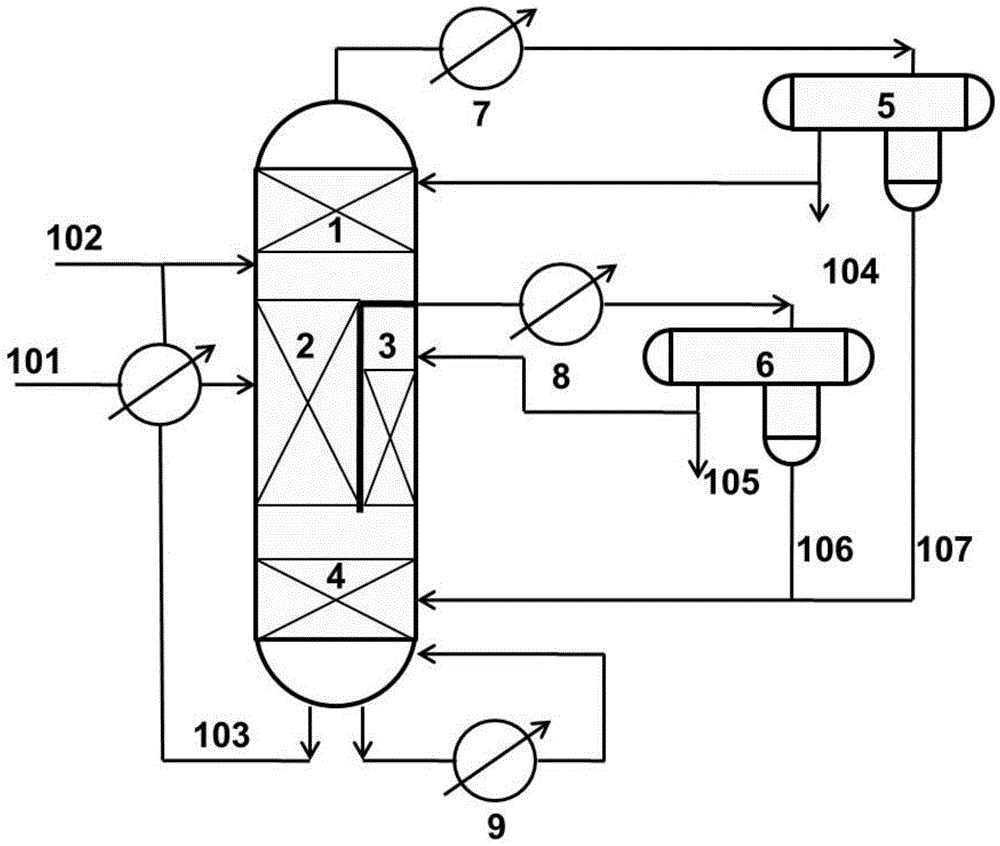 Apparatus and method for separating styrene from hydrocarbons mixture