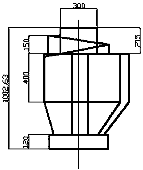 U-shaped double-hopper cyclone dust removal device