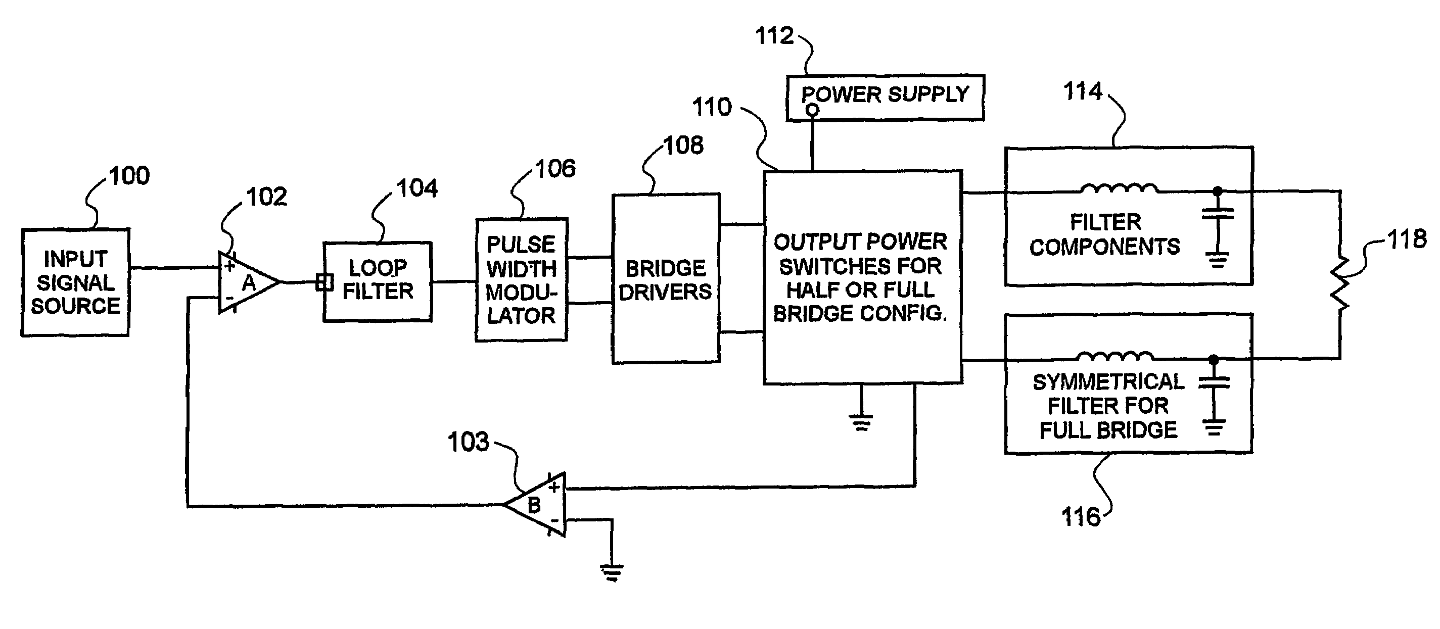 Power amplification for parametric loudspeakers