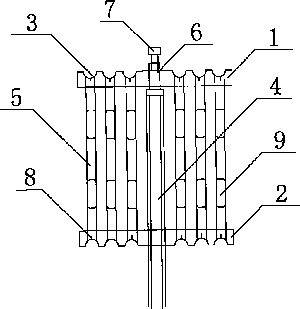 Heald frame of circular loom