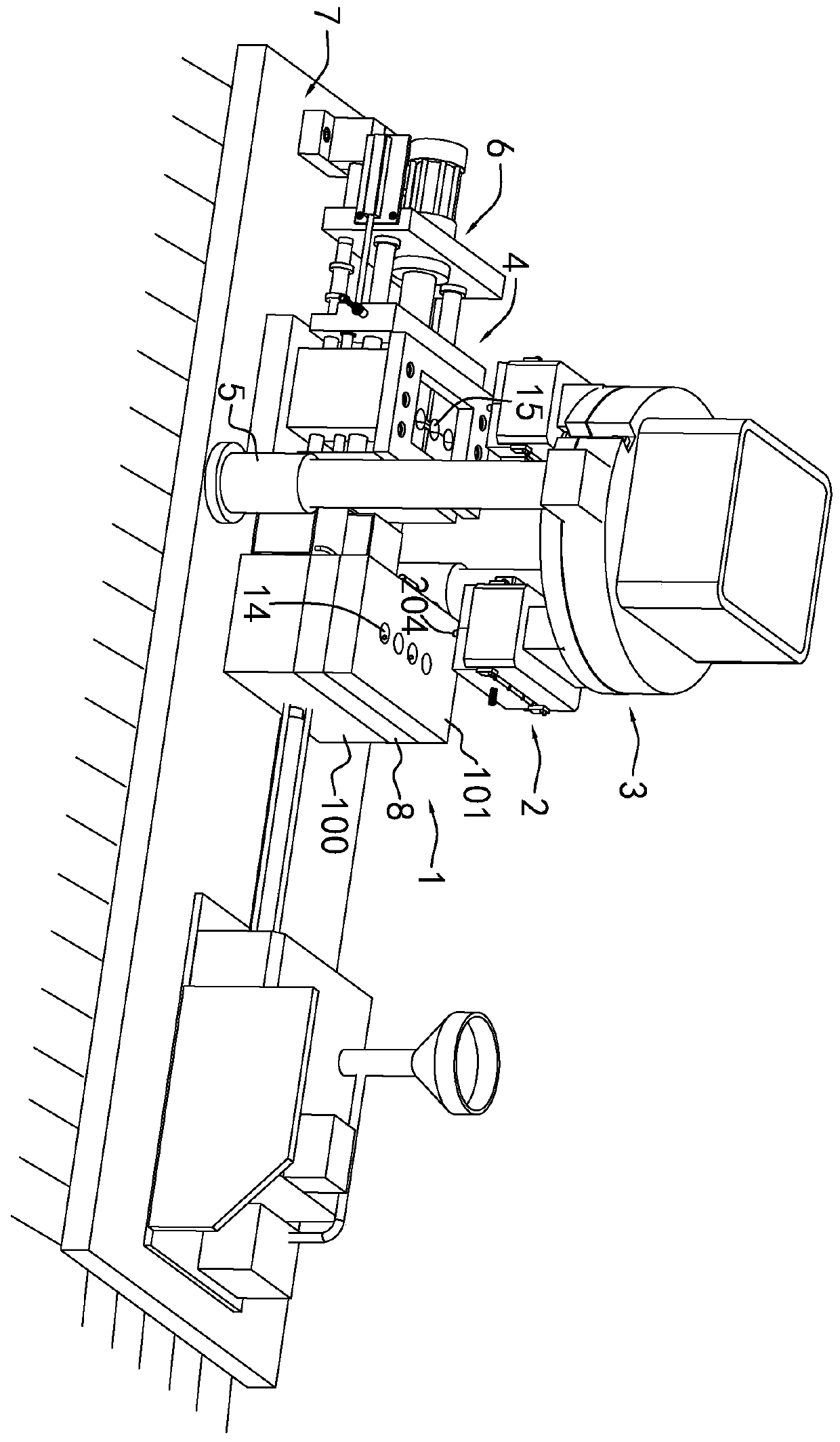 Blow-molding processing center for manufacturing LED lampshade without nodes at bottom