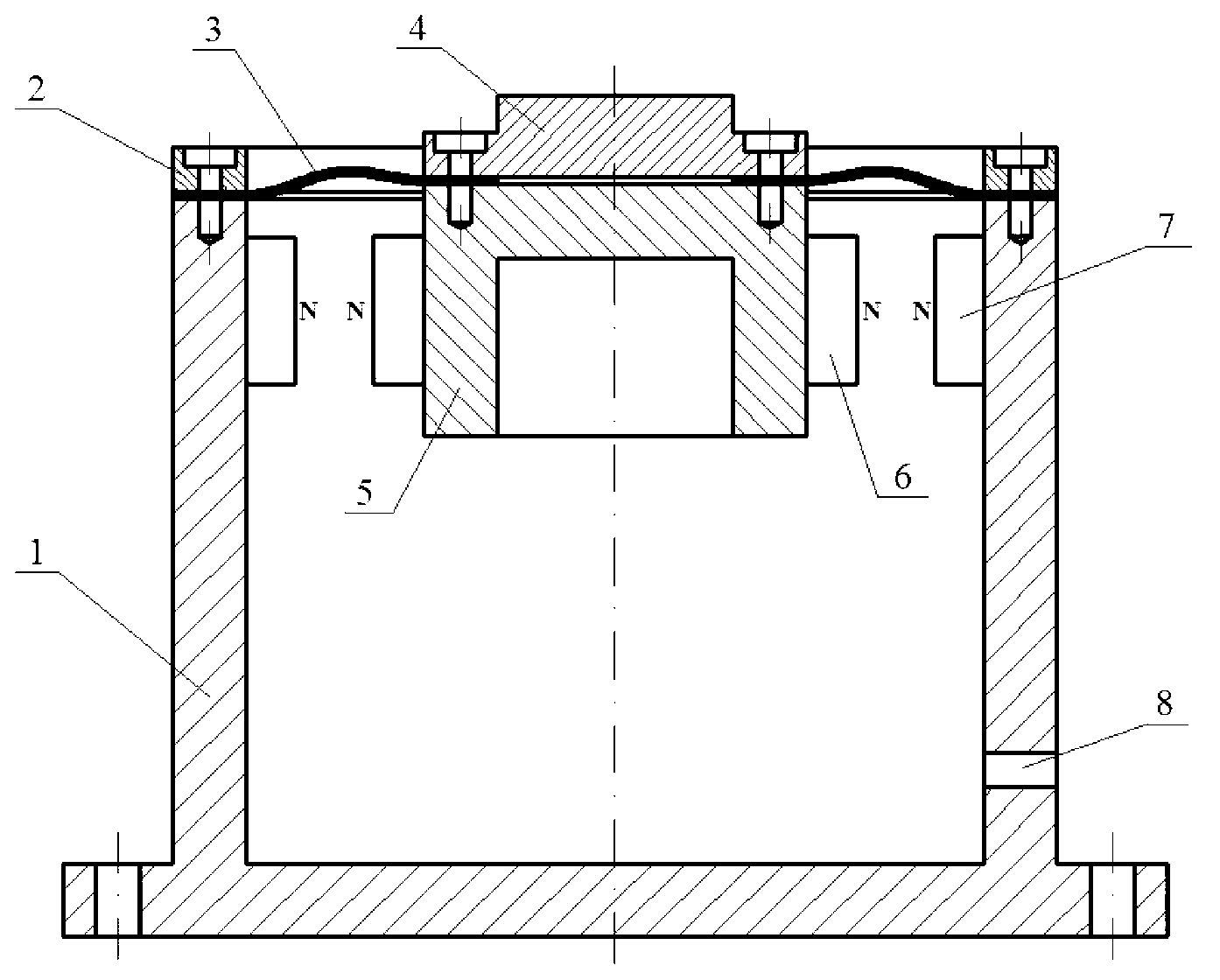 Positive and negative rigidity parallel connection shock absorber