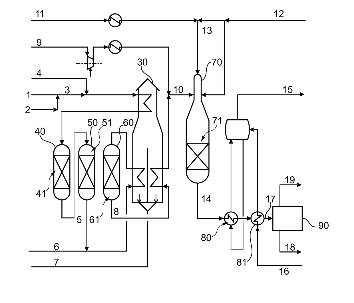 Process for producing hydrocarbons