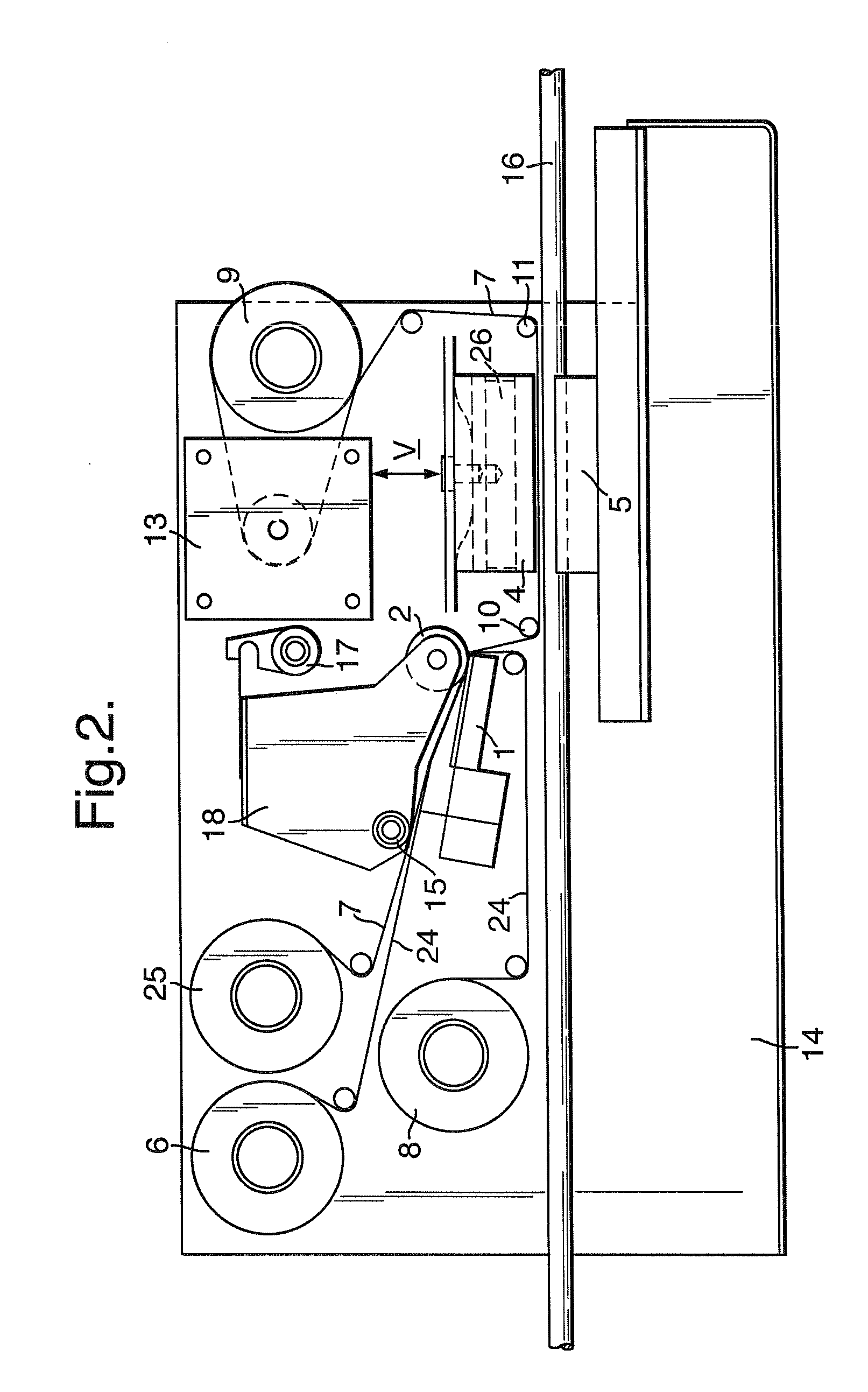 Printing device for printing markings onto insulated round wires