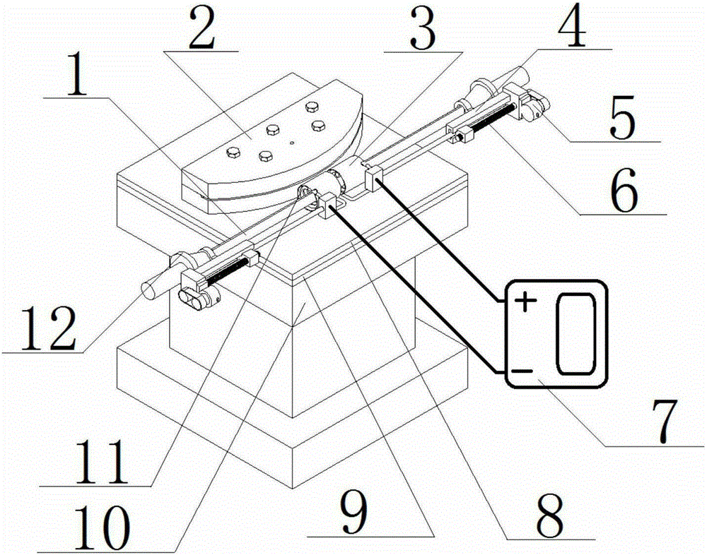 An induction heating stretch bending forming device for aircraft profiles