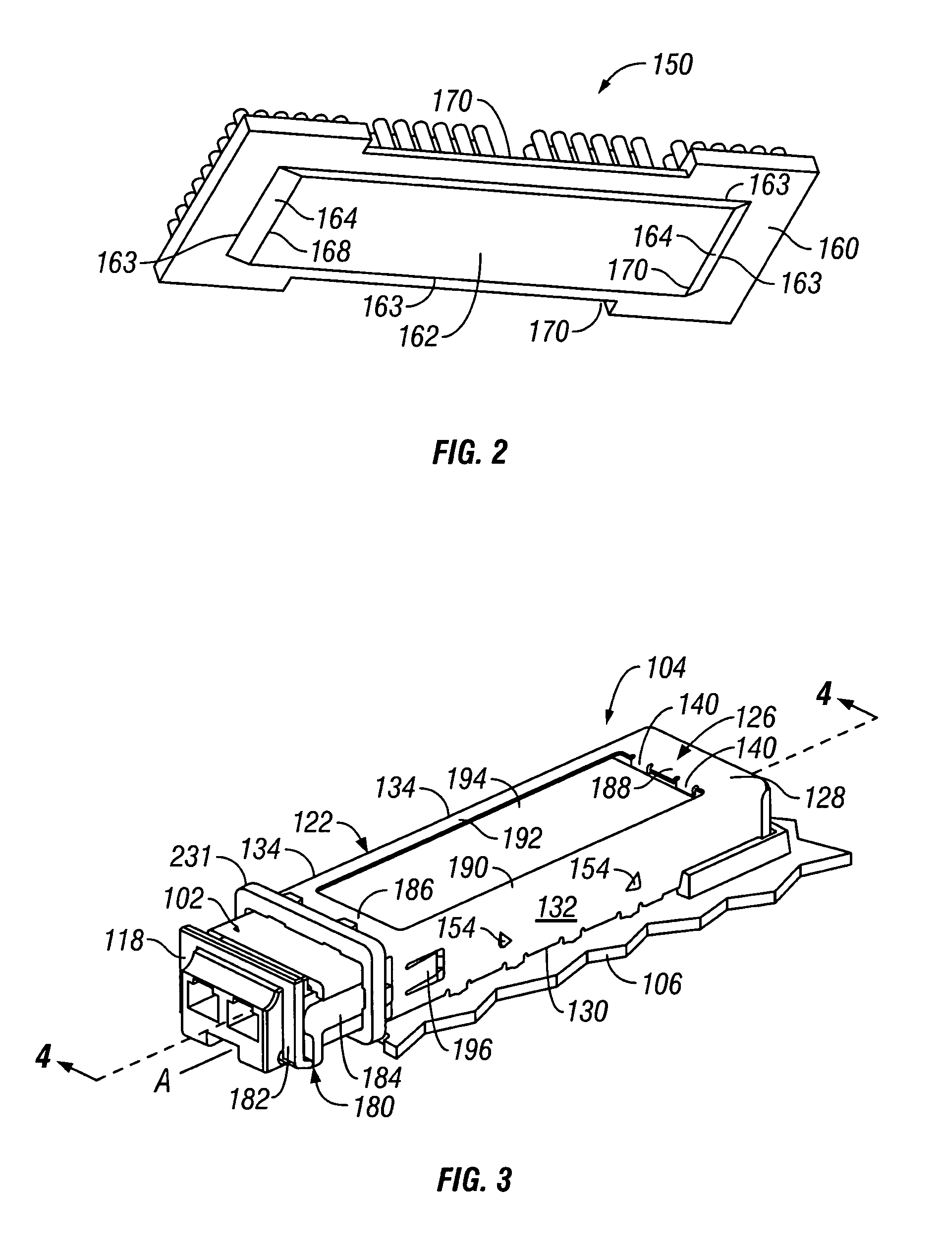 Receptacle assembly having shielded interface with pluggable electronic module