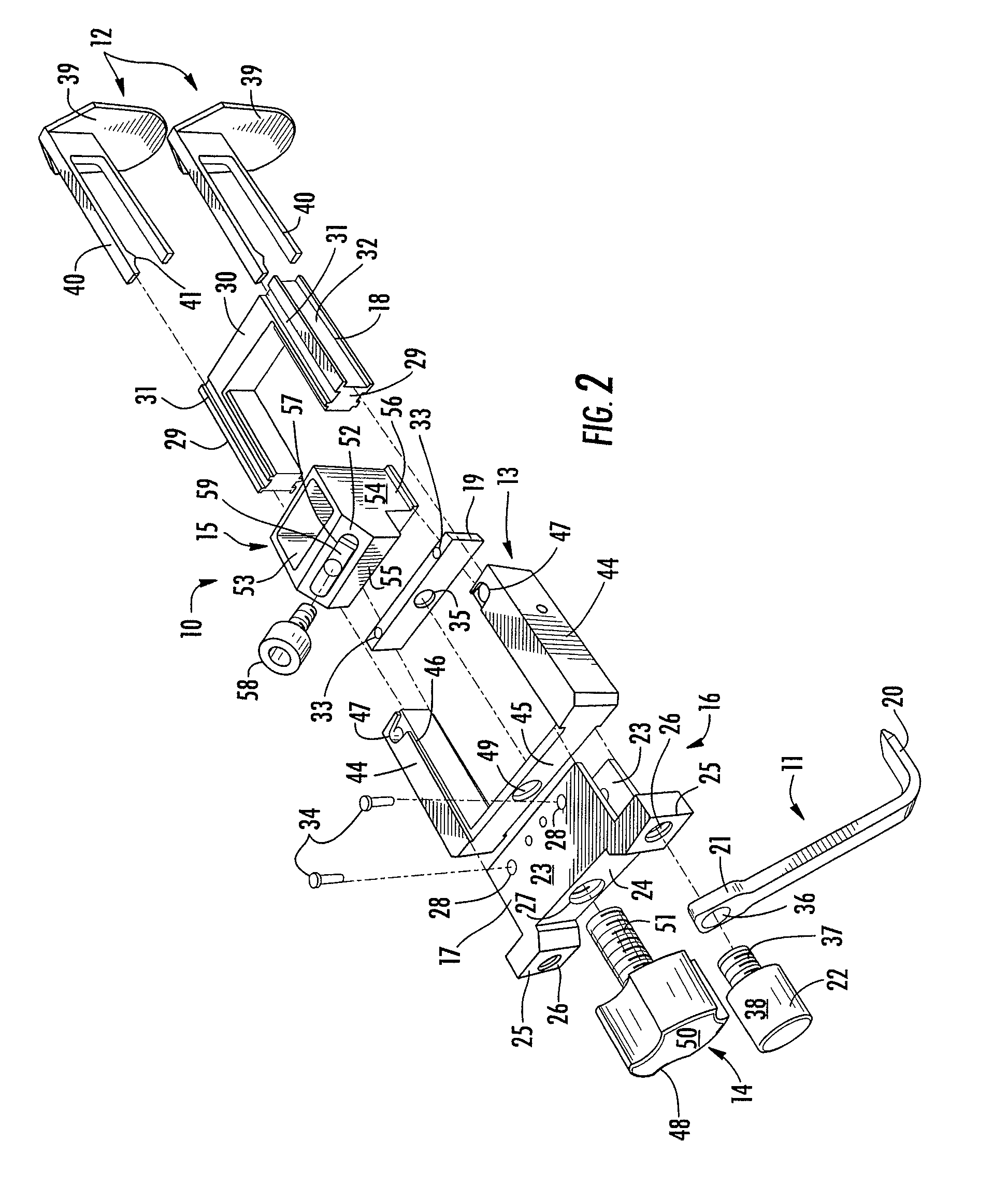 Reference mark adjustment mechanism for a femoral caliper and method of using the same