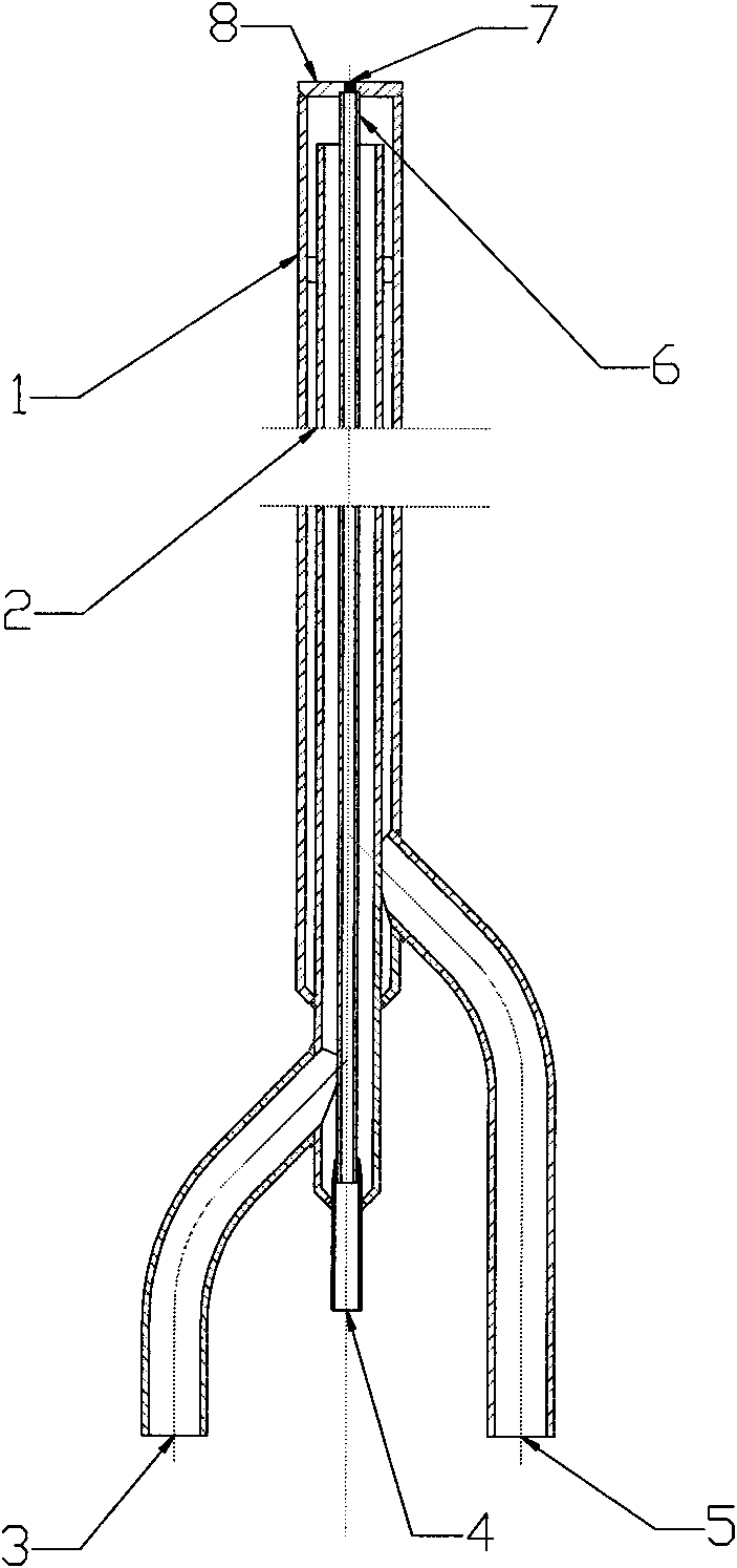 Bubbling device for molten glass