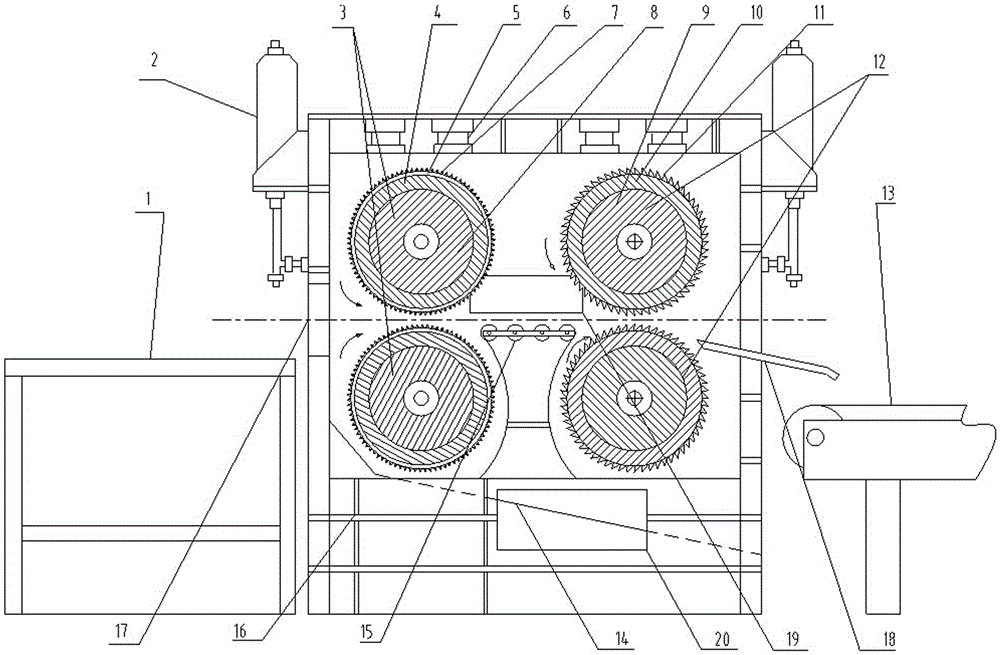 A special rolling system for eucommia bark