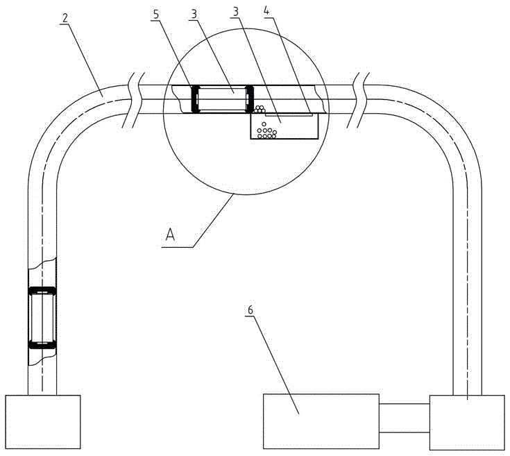 Pneumatic material conveying system with functions of sweeping and collecting