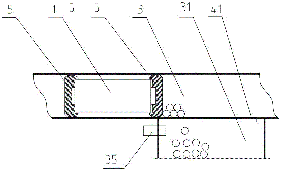 Pneumatic material conveying system with functions of sweeping and collecting