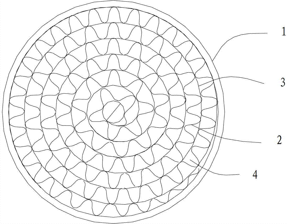 Metal honeycomb carrier structure used for catalyst