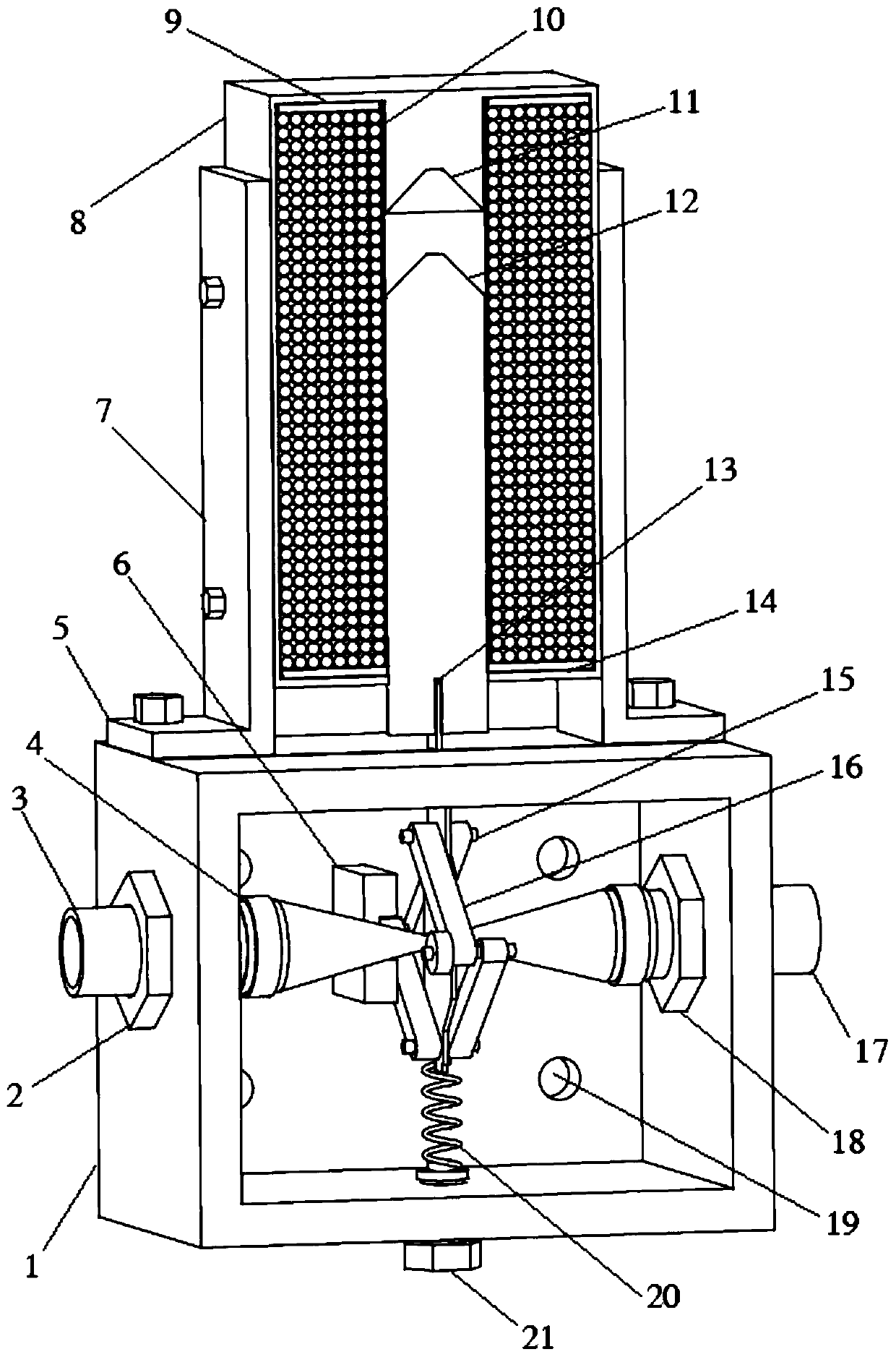 A non-contact electromagnetic pinch valve