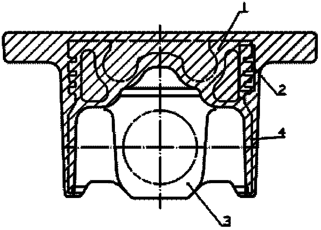 Technology for manufacturing hotly-spun pressed forged steel single-piece piston with inner cooling oil cavity