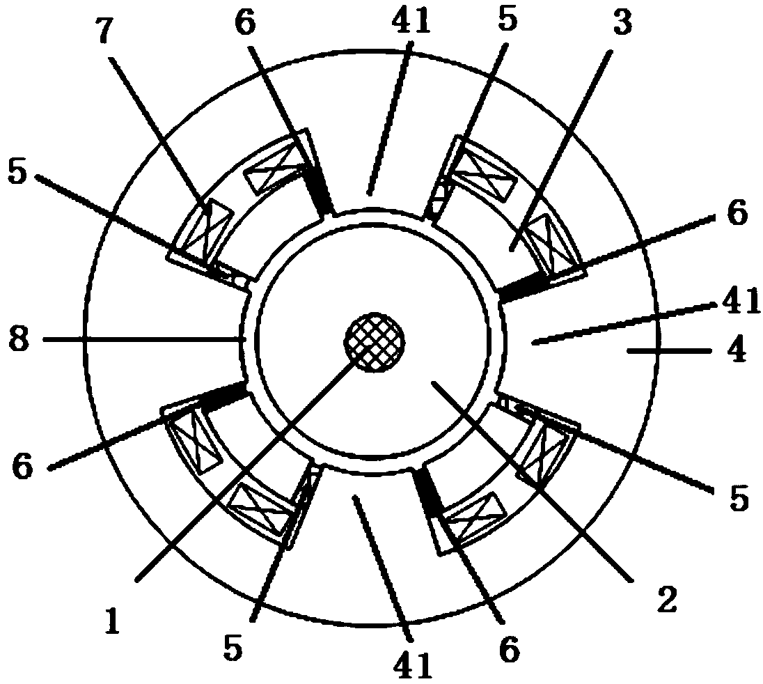 Heteropolar Permanent Magnet Bias Hybrid Radial Magnetic Bearings