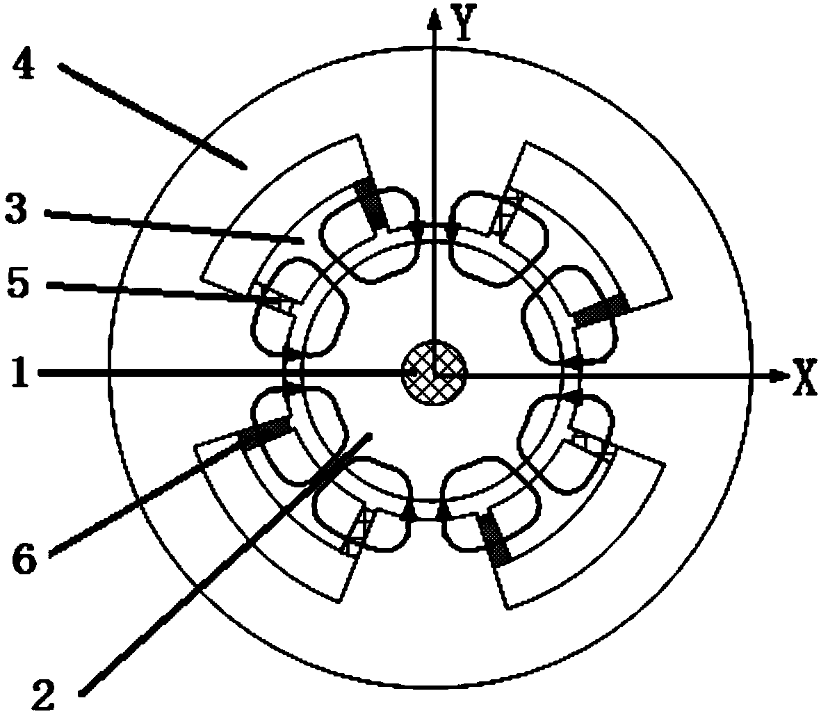 Heteropolar Permanent Magnet Bias Hybrid Radial Magnetic Bearings