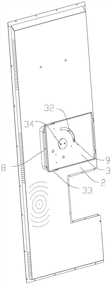 Horizontal and vertical screen switching structure and liquid crystal touch all-in-one machine applying same