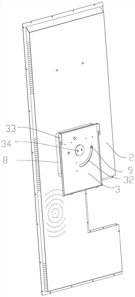 Horizontal and vertical screen switching structure and liquid crystal touch all-in-one machine applying same