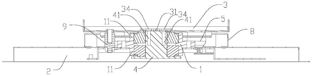 Horizontal and vertical screen switching structure and liquid crystal touch all-in-one machine applying same