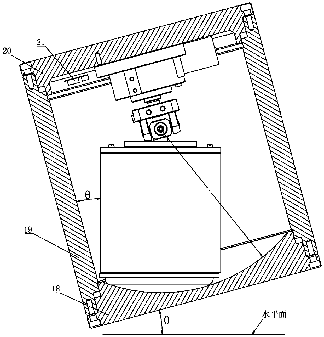 Cross shaft leveling device