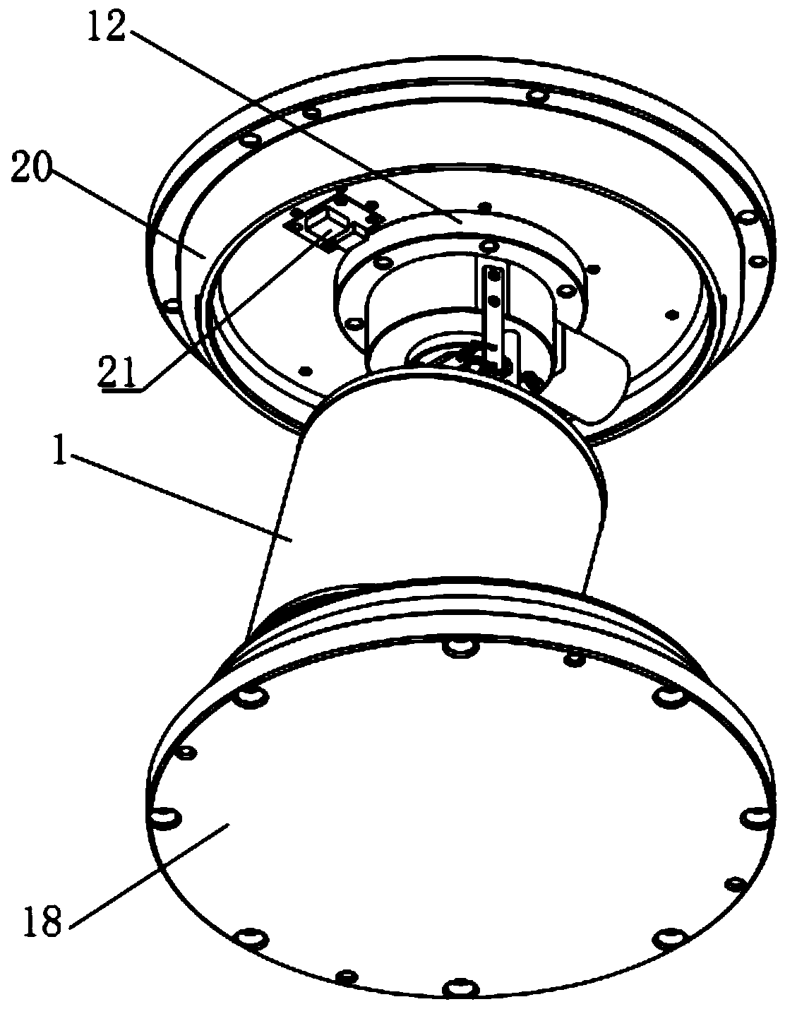 Cross shaft leveling device