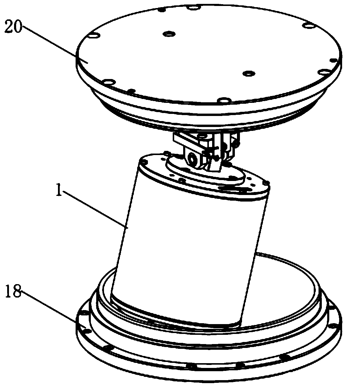 Cross shaft leveling device