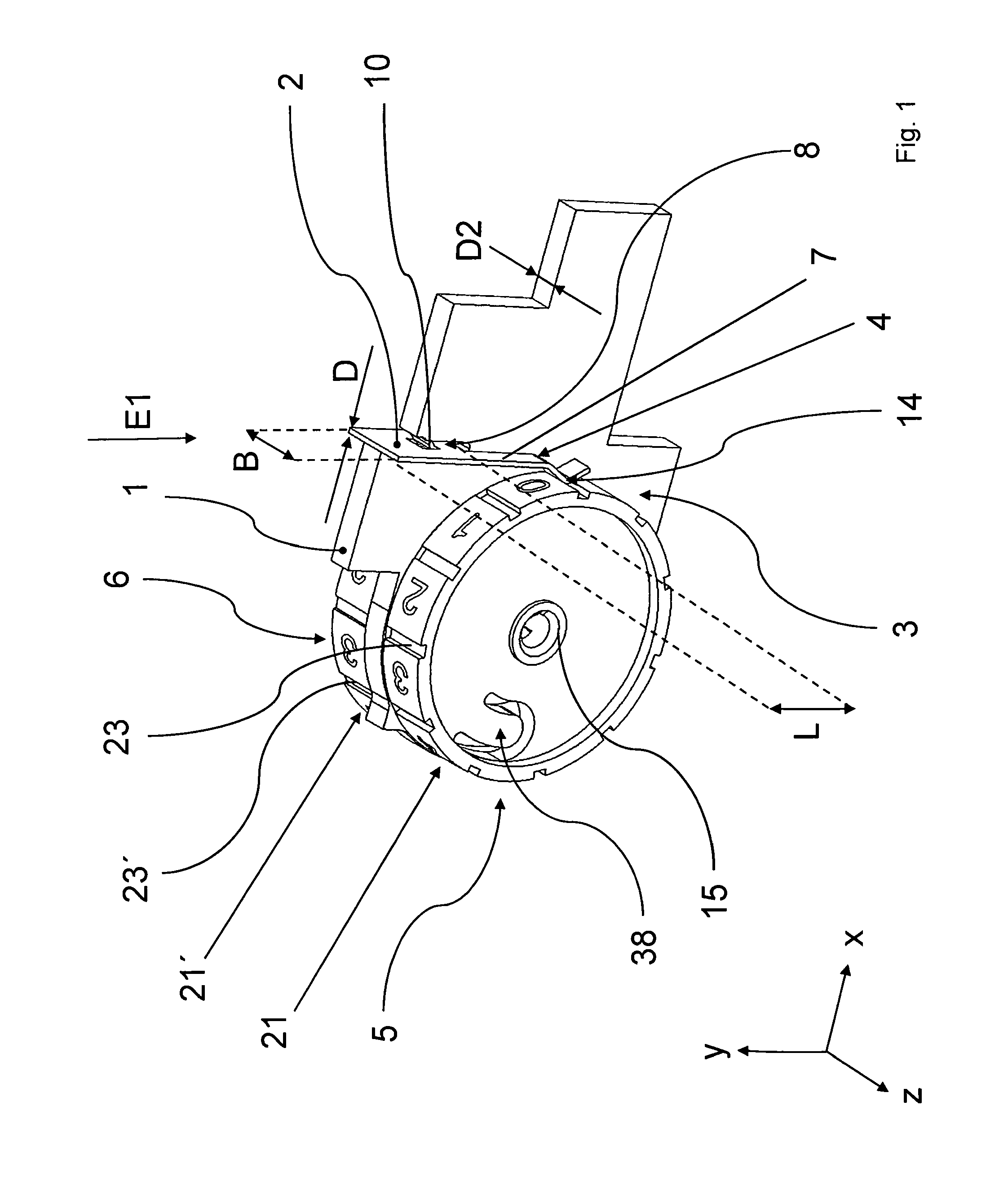 Locking device for adjusting element