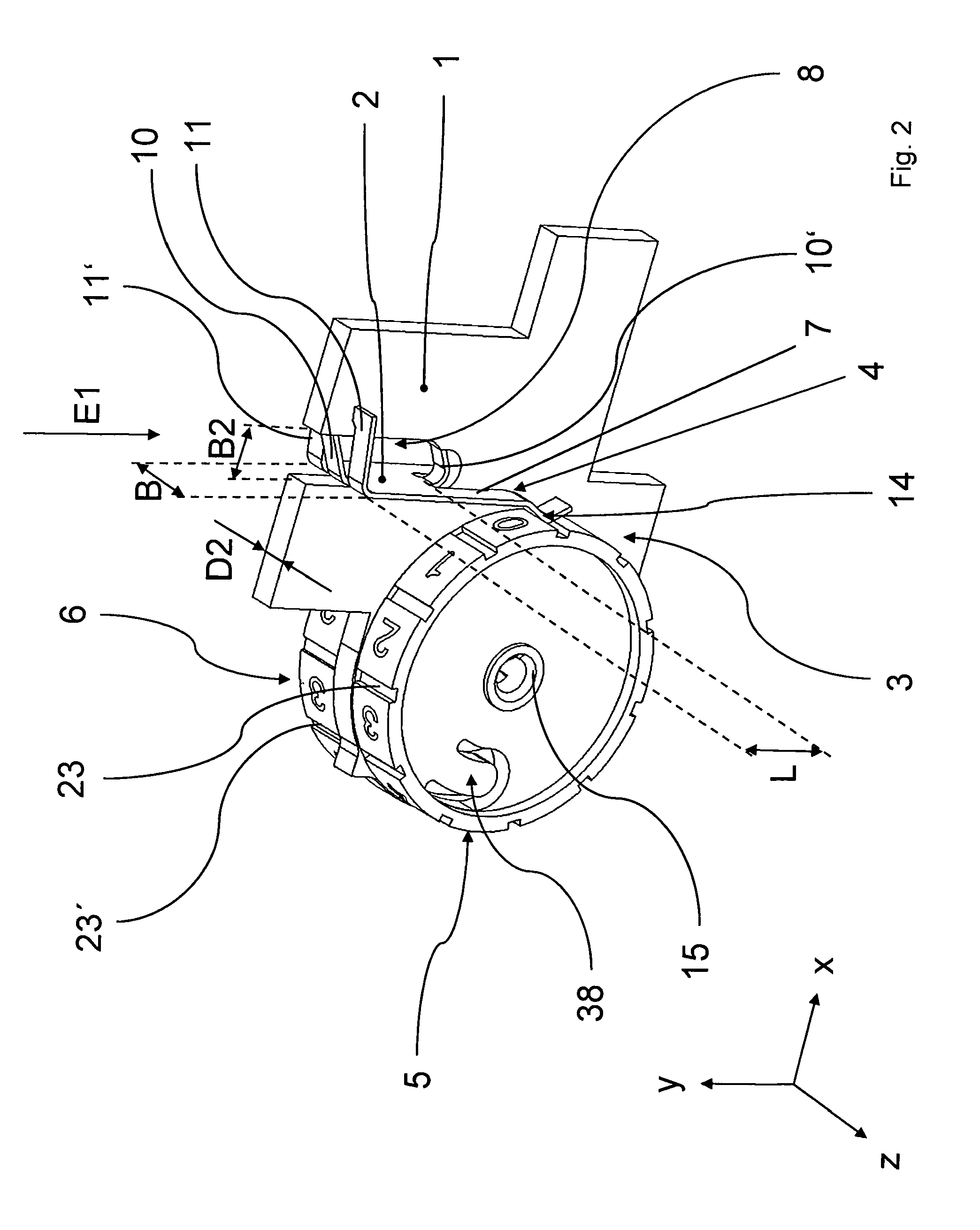 Locking device for adjusting element