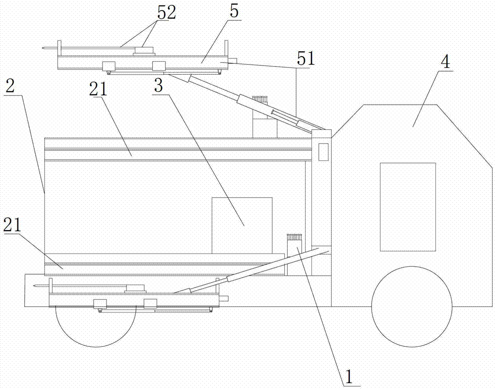 Automatic rock drilling device special for tunnel excavation