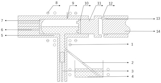 Negative pressure drainage type casting and forging forming device and method for metal material