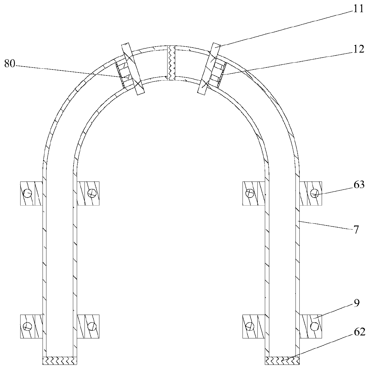 Construction method of concrete arch-shaped framework revetment