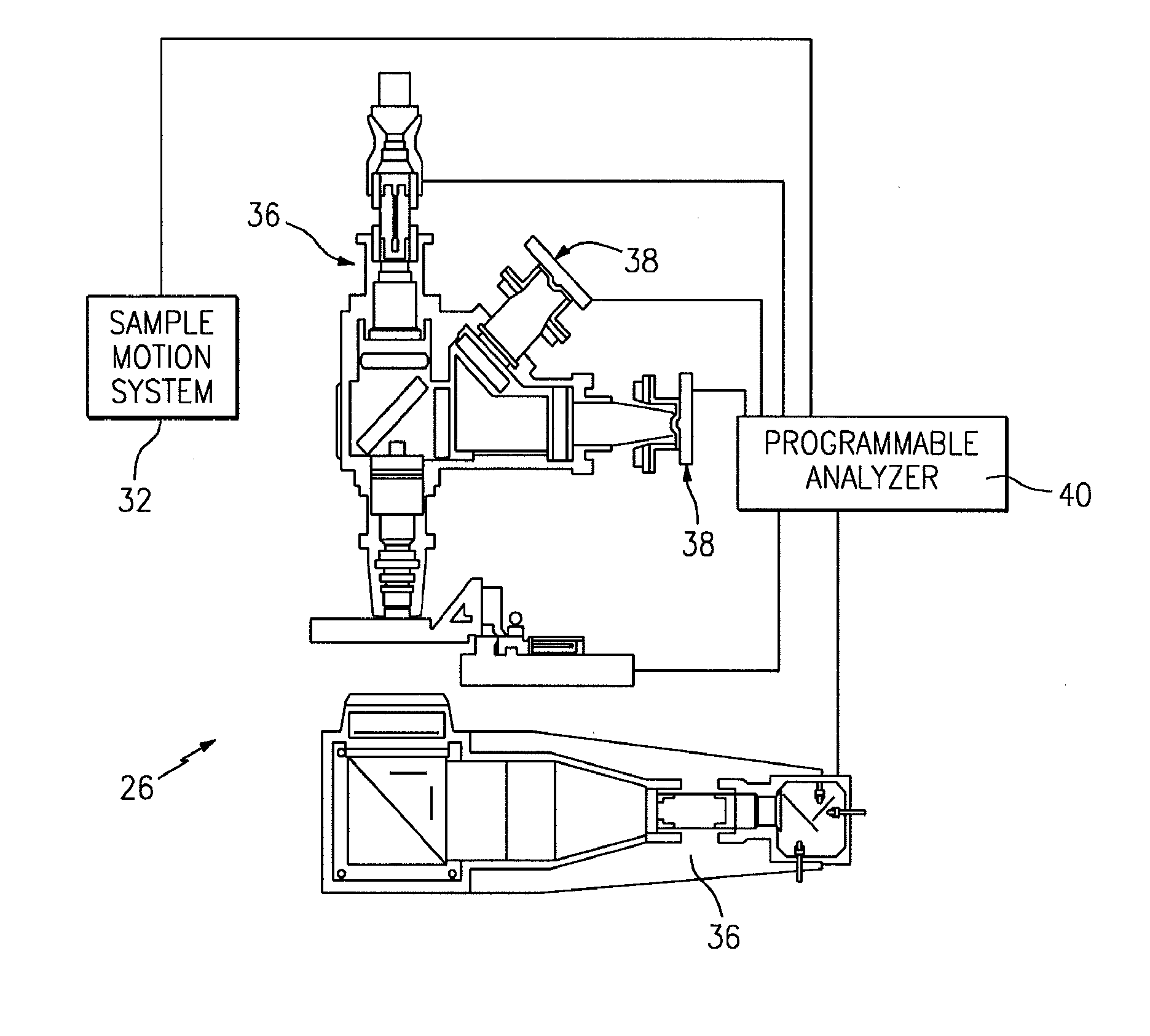 Biologic fluid sample analysis cartridge with non-reflective beads