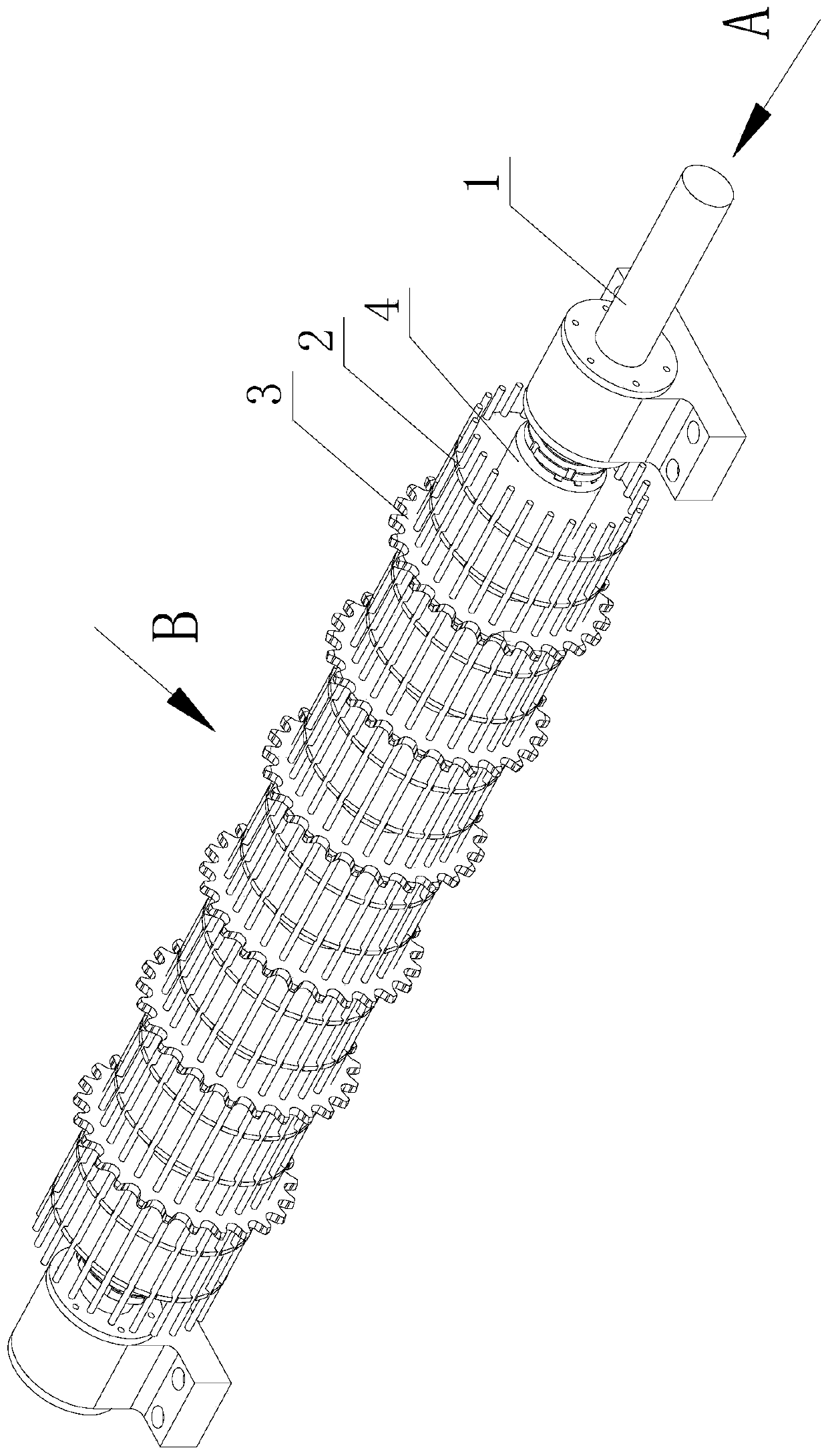 Track transmission mechanism for continuously pressurized belt-type dehydrator and application of track transmission mechanism