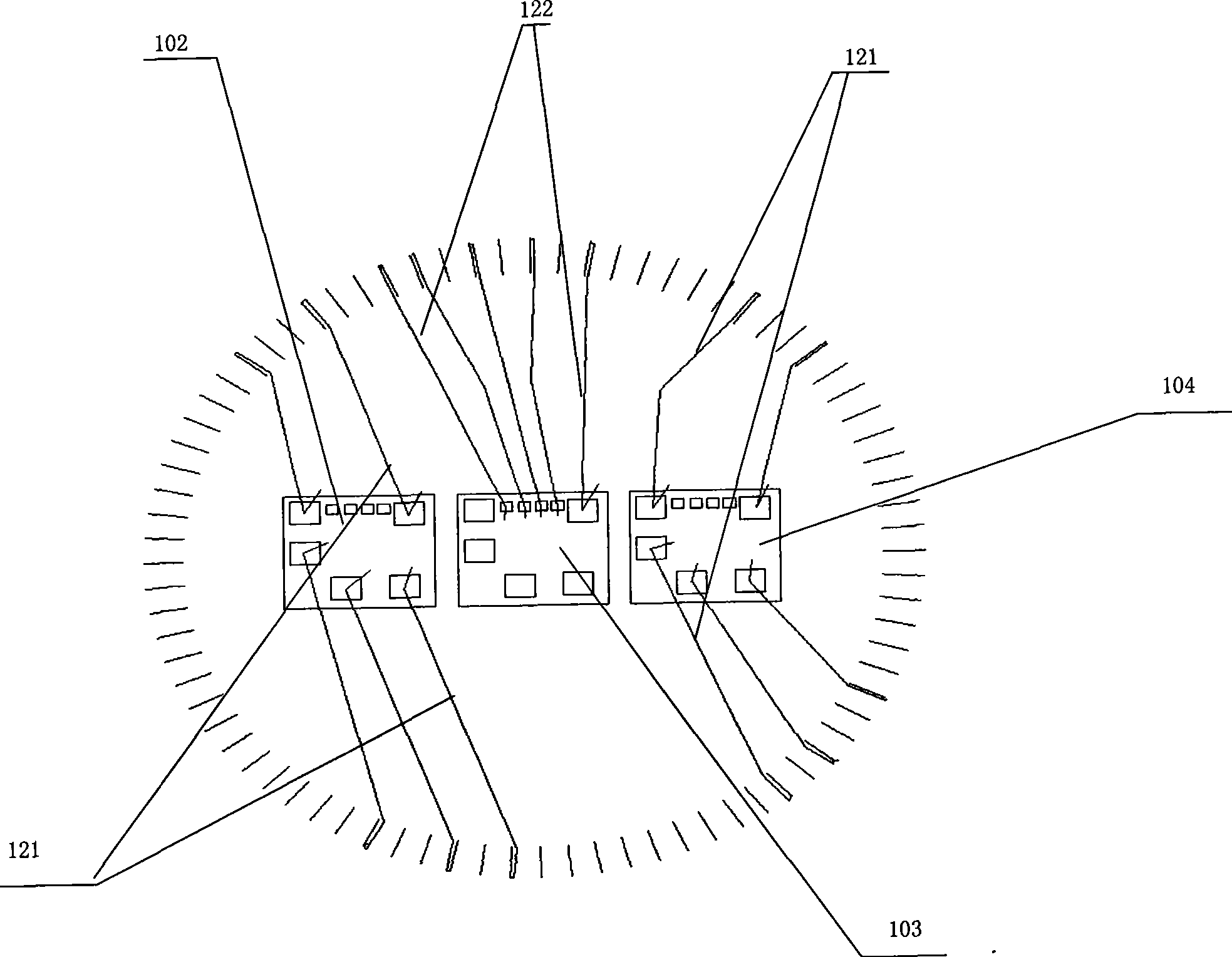 Test method for asynchronously repairing and adjusting silicon wafer with anti-interference