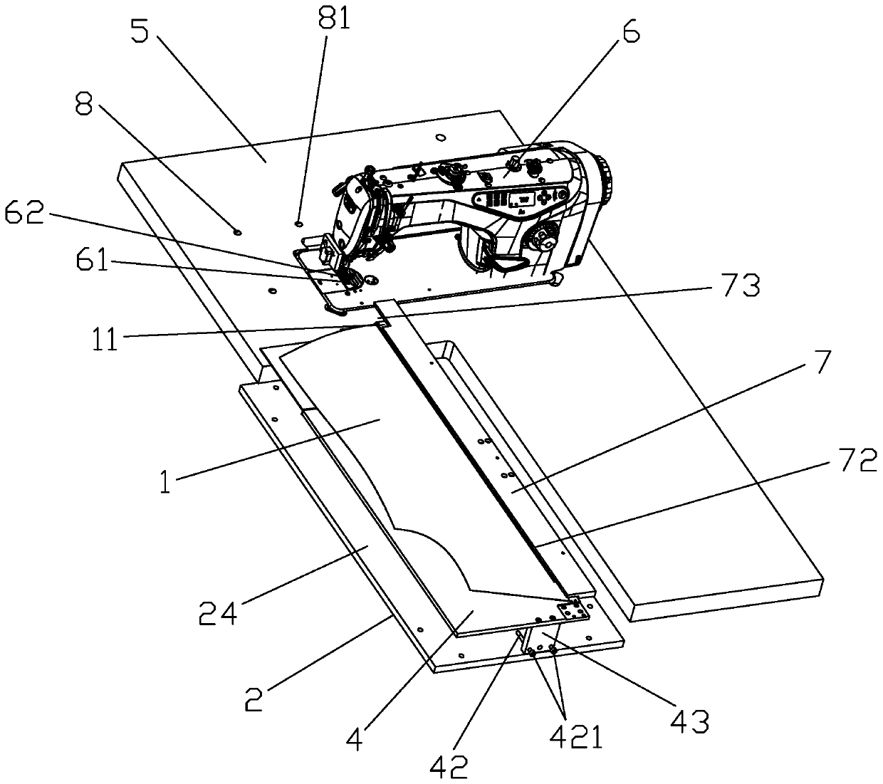 A fabric material transfer mechanism, sewing machine and fabric sewing method